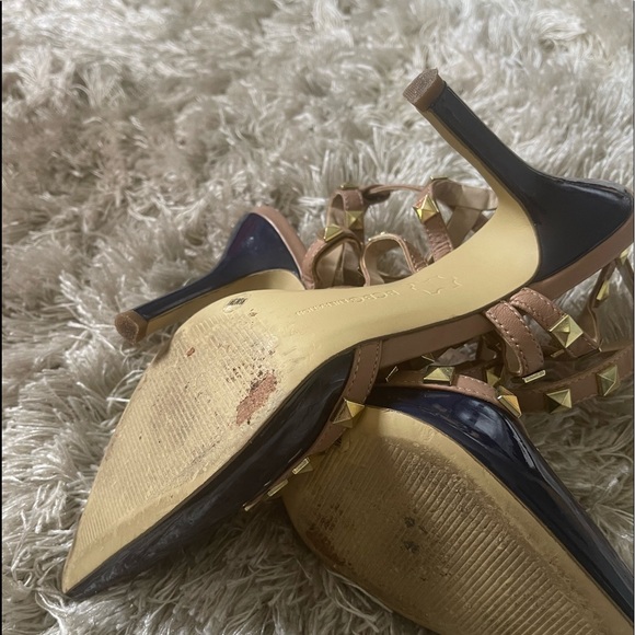 BCBGeneration Size 9.5 Studded Patent Double Ankle Strap Pump - Picture 4 of 4